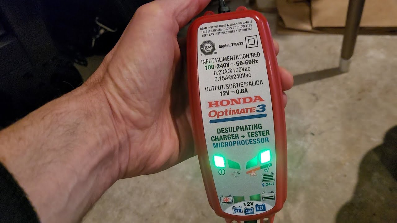 A Honda EU7000IS with the Honda OptiMate 3 Battery Charger / Tender plus Battery Terminal lubricant.