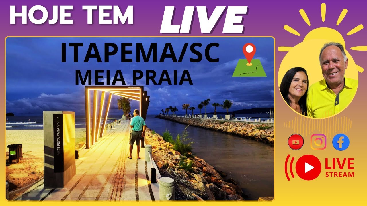 ITAPEMA /SC  FIM DE TARDE COM CHUVA AO VIVO  =    19:00 HR
