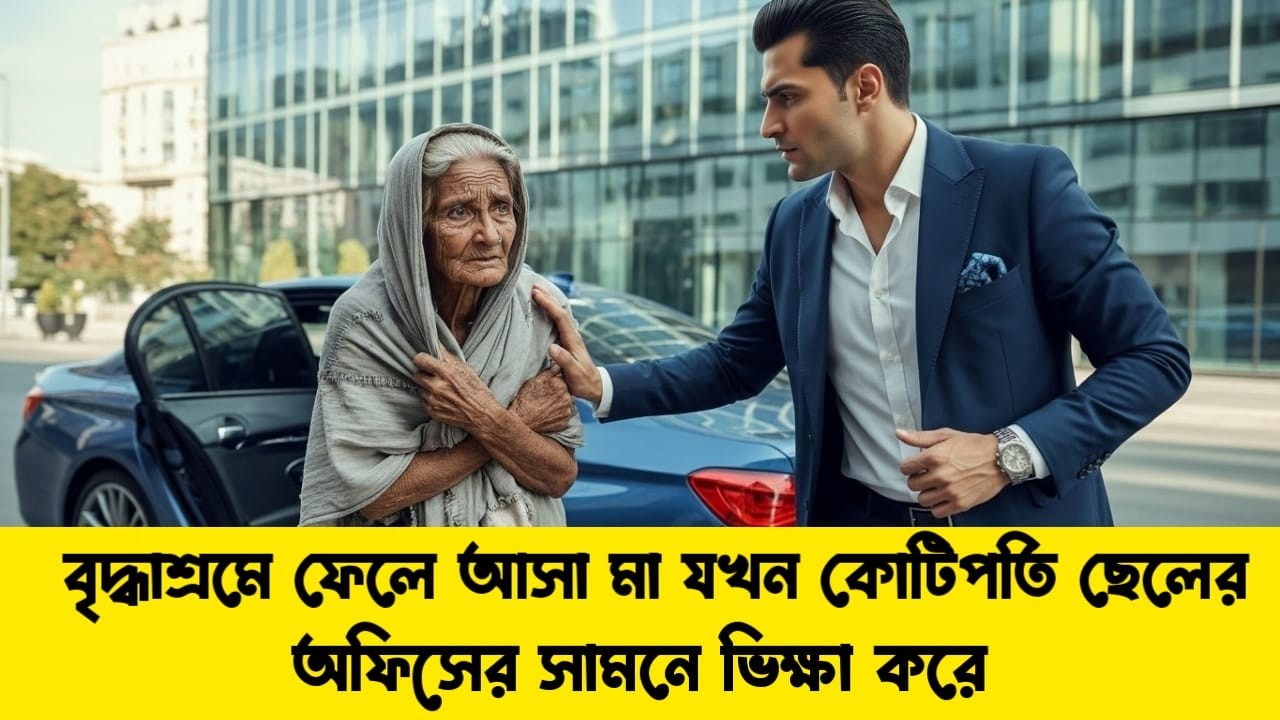বৃদ্ধাশ্রমে ফেলে আসা মা যখন কোটিপতি ছেলের অফিসের সামনে ভিক্ষা করে | হৃদয়স্পর্শী বাংলা গল্প