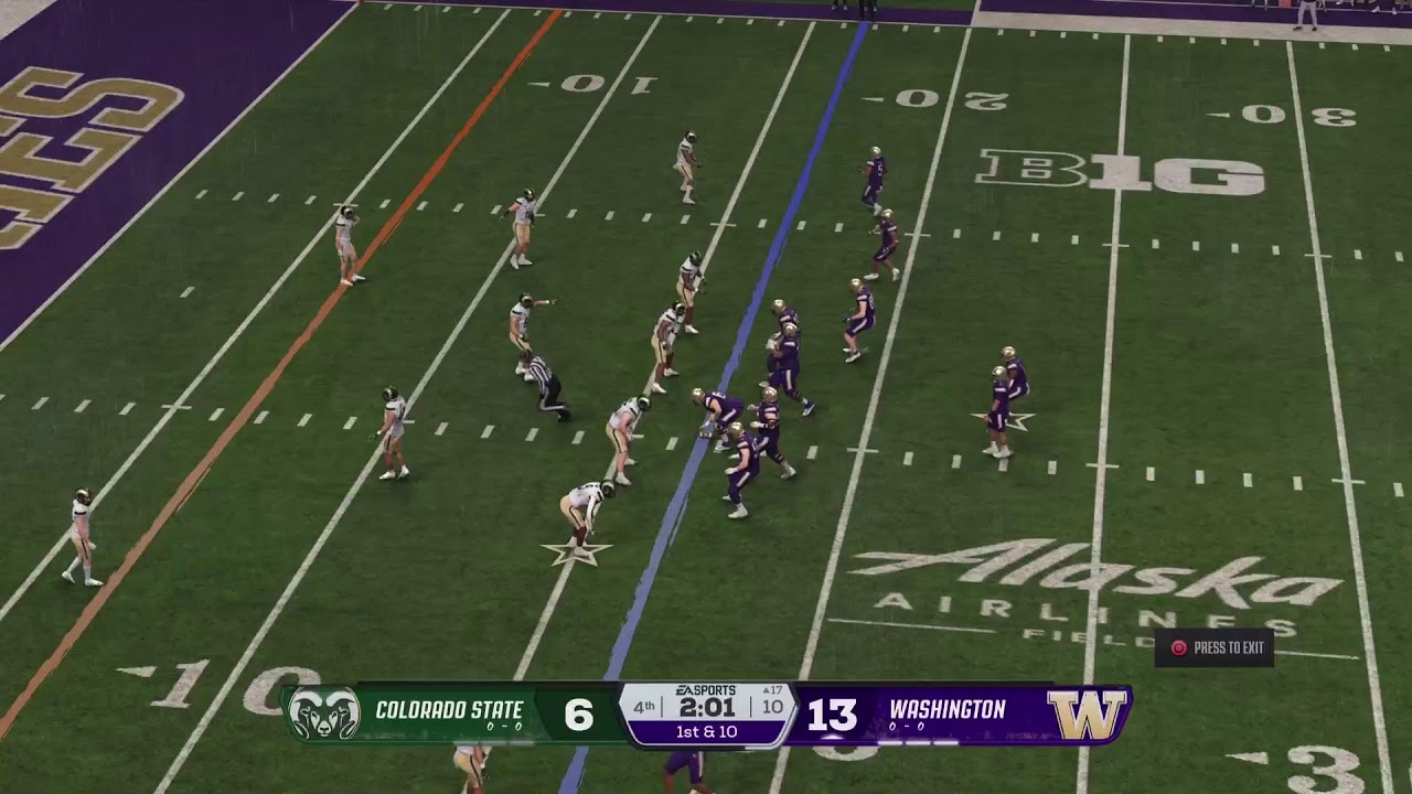 CFB26 P4 B1G Simulation Week 1 Colorado State Rams at Washington Huskies
