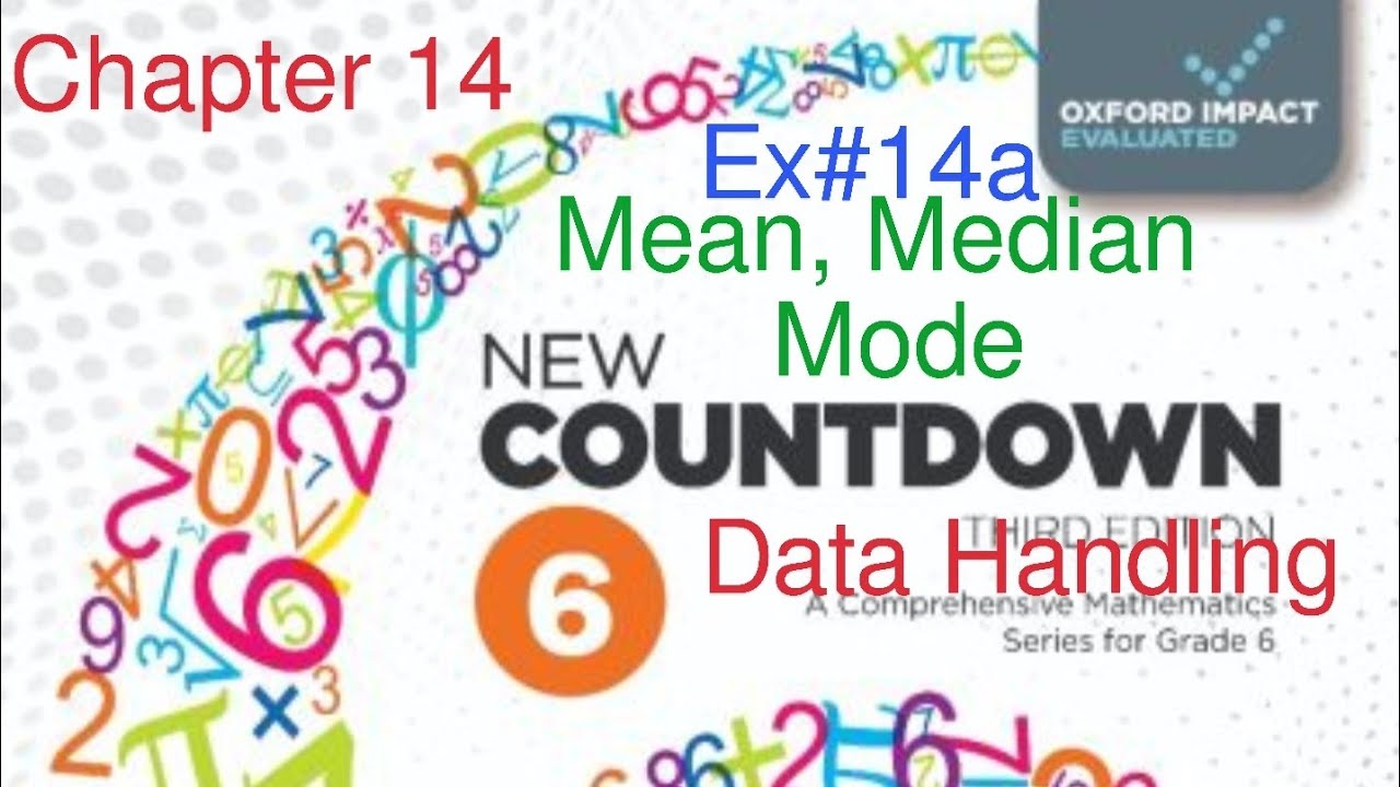 Ex#14a Mean, median, mode | Oxford New Countdown| Chapter 14 Data Handling 