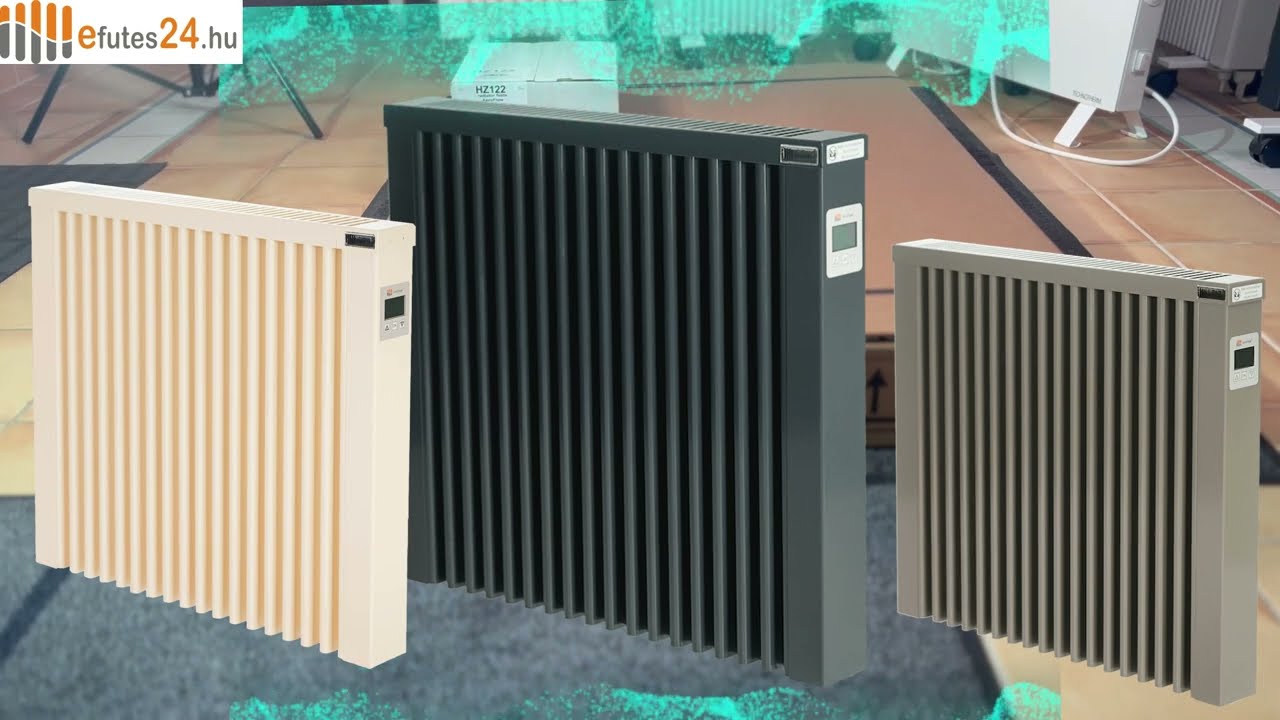 Modern prémium AeroFlow® - Thermotec hőtárolós radiátor - MIDI 1.950 W - Antracit színű