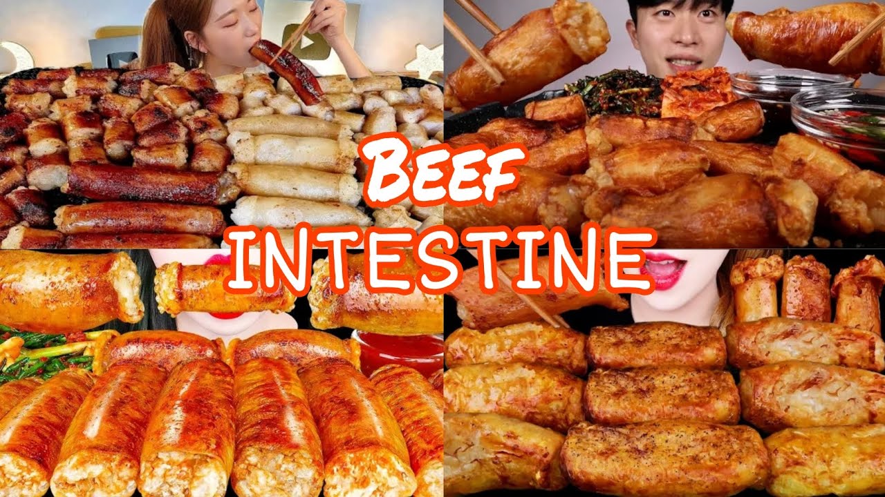 ASMR Mukbang Eating DEACHANG | Large BEEF INTESTINE Crispy and Juicy
