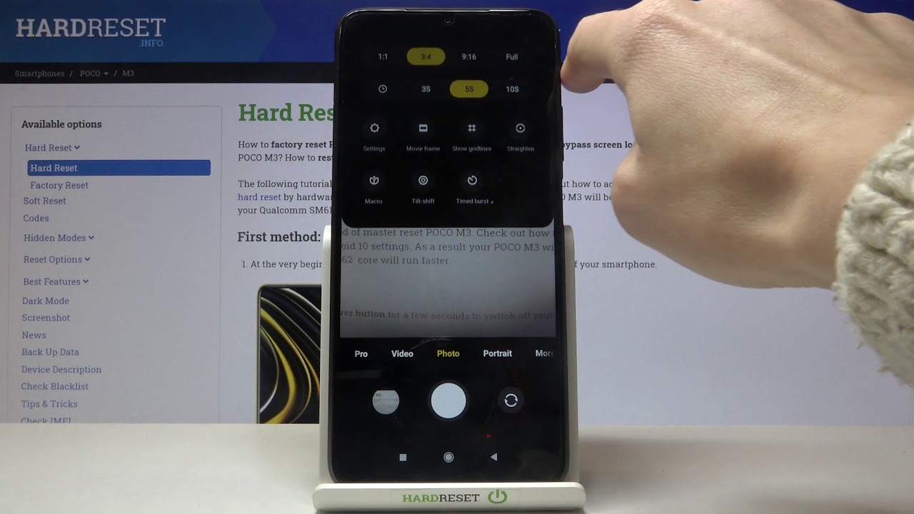 How to Activate Camera Timer in POCO M3