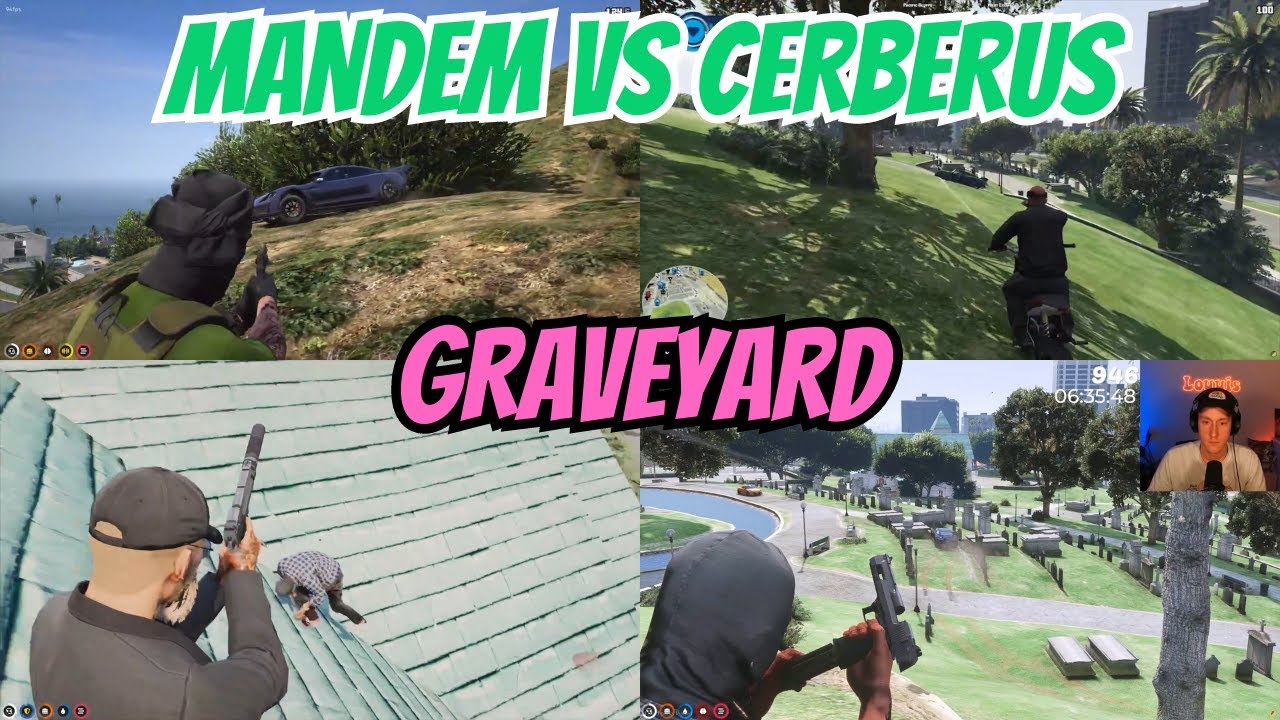 Mandem WIPED Cerberus At The Graveyard (Multi-POV) | MANDEM NOPIXEL GTA RP