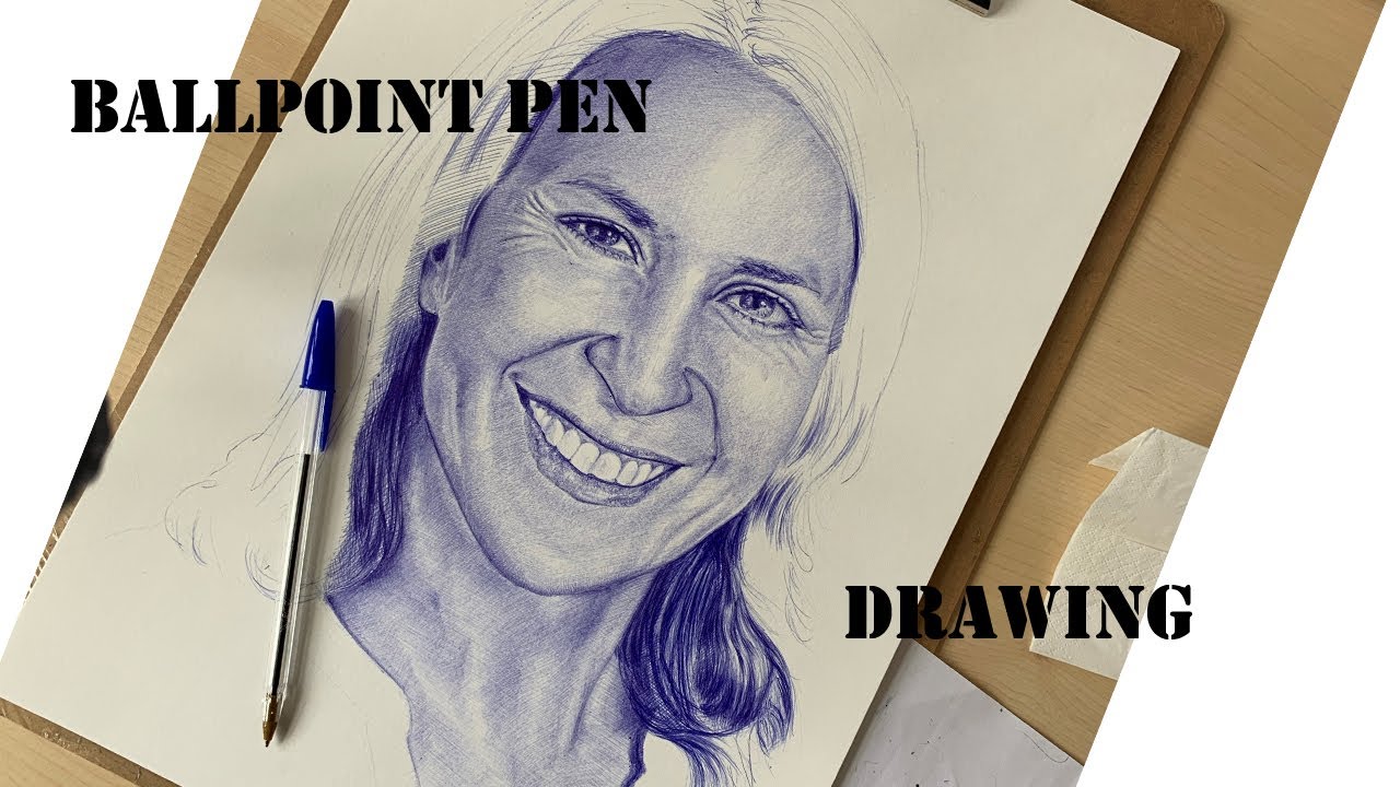 Amazing drawing with pen ... zeichnen mit Kugelschreiber