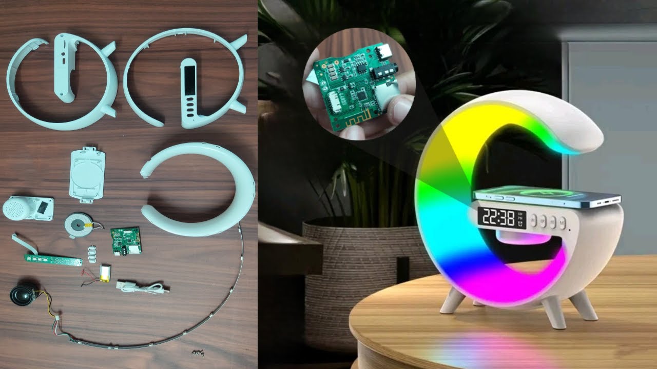 Loa Bluetooth G63 Kiêm Đồng hồ Và Sạc Không Dây Tháo Ra Xem Có Gì.