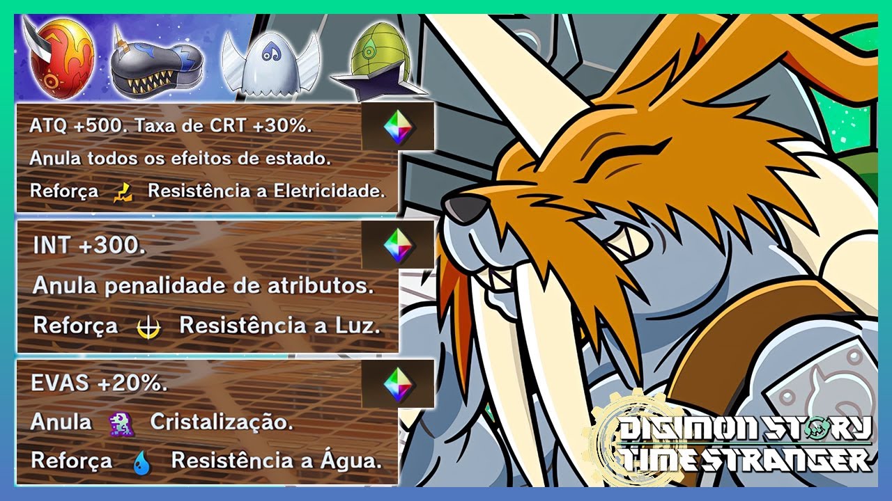 OS MELHORES EQUIPAMENTOS, DIGI-OVOS, DIGI-ESPIRITOS e OVO IMORTAL - Digimon Story Time Stranger