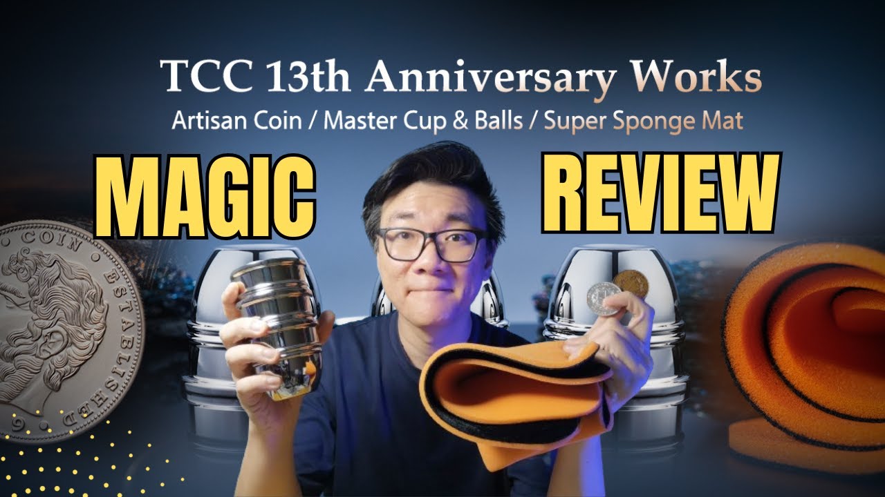 TCC Master Cups & Balls, Super Sponge Mat, & Artisan Coins - TCC Magic 13th Anniversary Items REVIEW