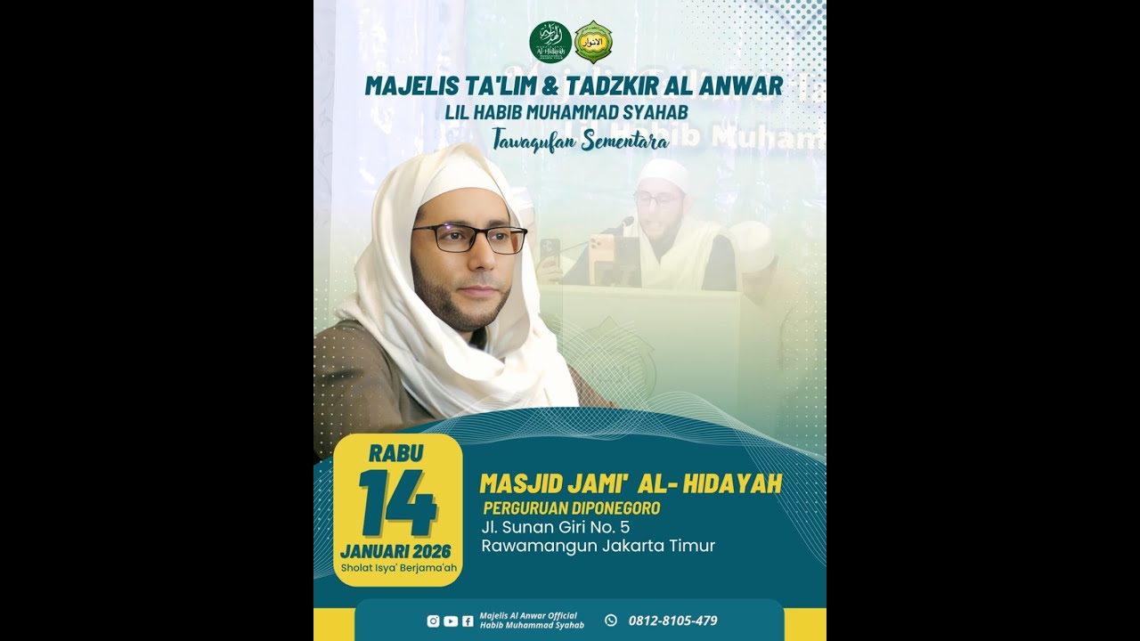 TAWAQUFAN MAJELIS TALIM & TADZKIR AL-ANWAR | MASJID AL HIDAYAH , DIPONEGORO , RAWAMANGUN ,JAK-TIM