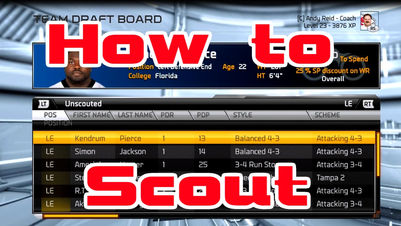 Madden 15: How to Scout/Draft Players
