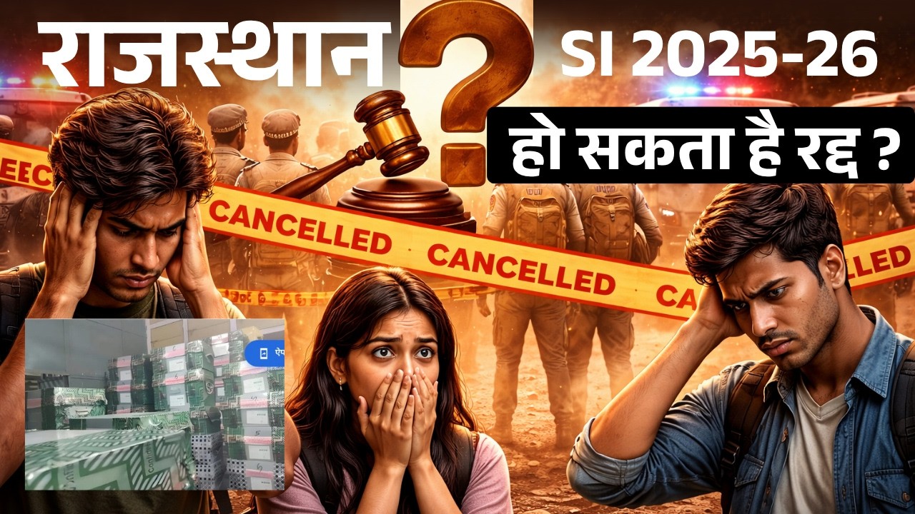 Rajasthan SI 2025 Latest Update 🚨 | Sub Inspector Exam Cancel? 😱 | RPSC SI 2025-26 Big News