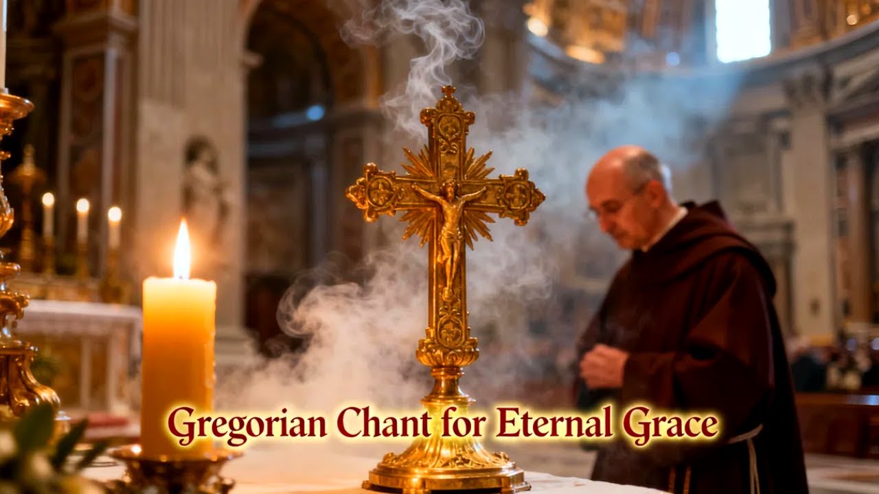 Gregorian Chant for Healing Sleep and Holy Spiritual Calm | Benedictine Ambience and Sacred Grace