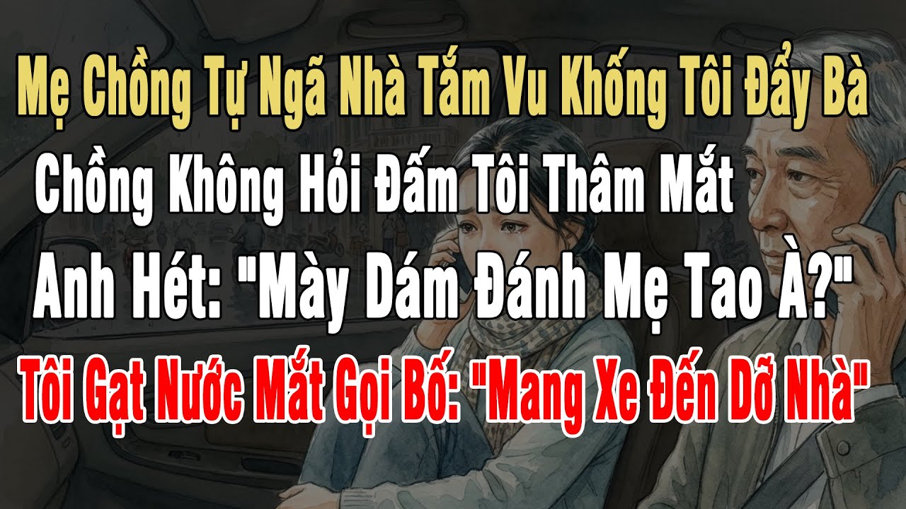 Mẹ Chồng Ngã Trong Nhà Tắm Vu Khống Tôi Đẩy Bà, Chồng Đấm Tôi Thâm Mắt, Anh Hét: Mày Đánh Mẹ Tao À?
