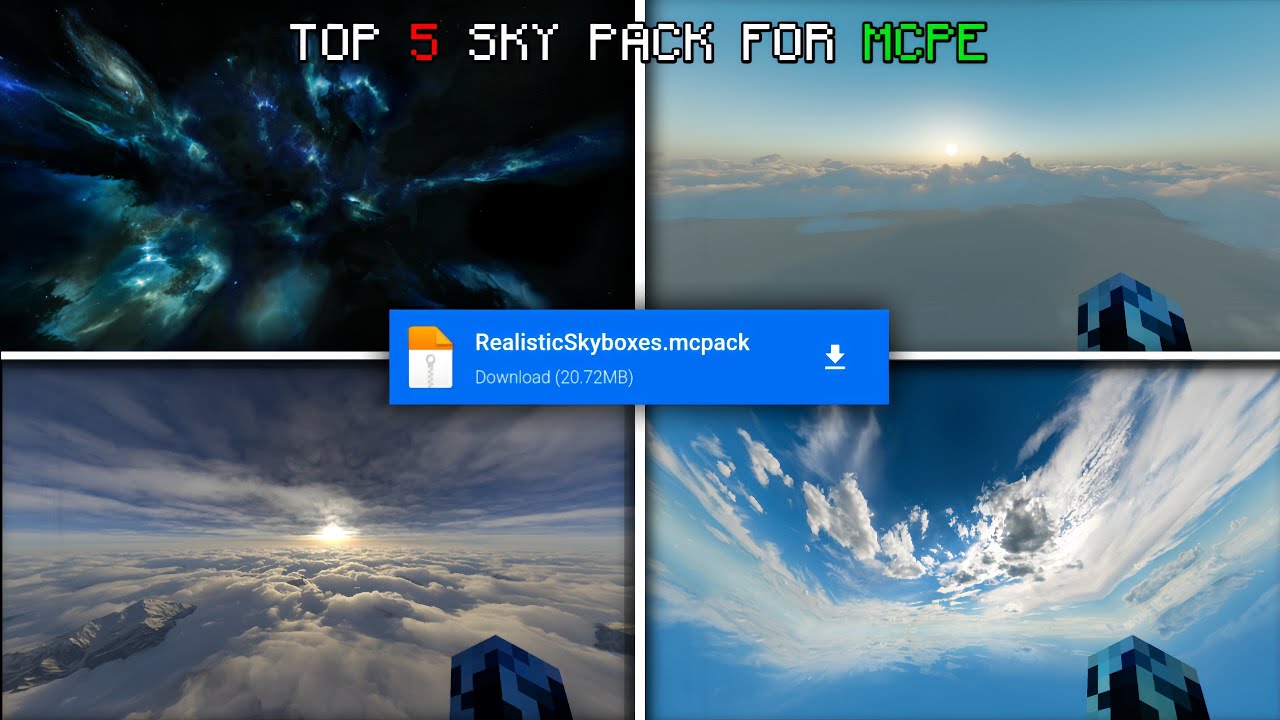 Top 5 Sky Pack - MCPE/Bedrock 1.21+