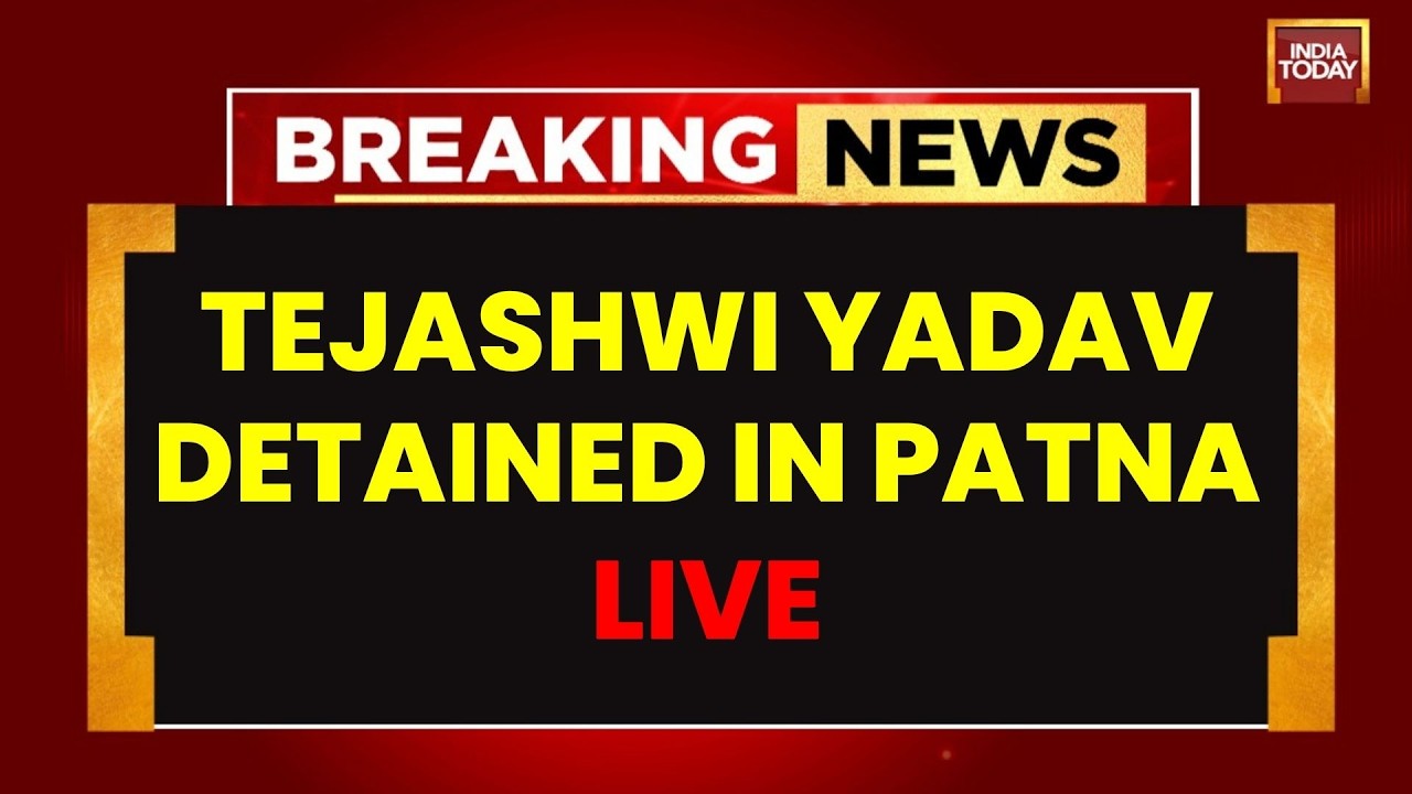 LIVE: Tejashwi Yadav Detained- Water Cannons Used During AK-47 Protest Row | Bihar | RJD