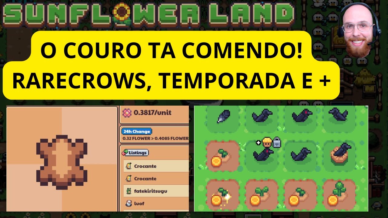 [SUNFLOWER LAND] O COURO TA COMENDO! RARECROWS, TEMPORADA E +! DIÁRIO DO FAZENDEIRO 147