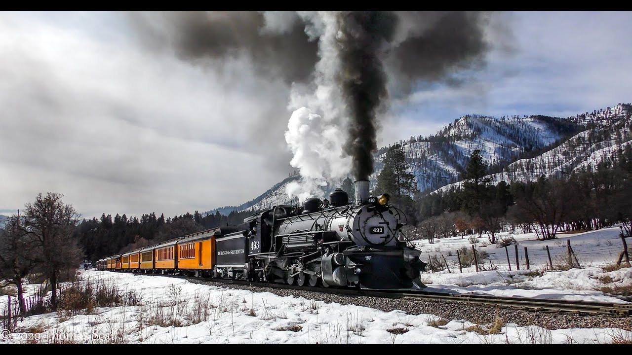 D&SNGR 493 Leads the Cascade Canyon Train