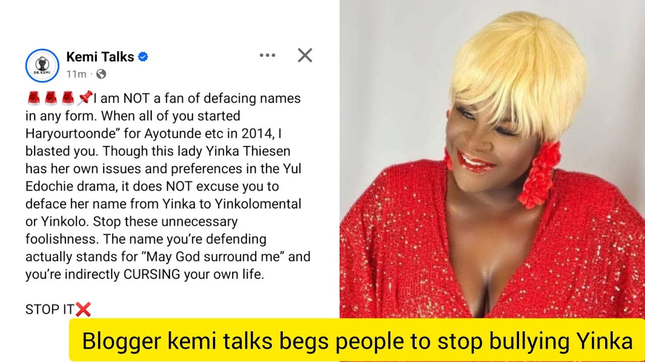 Blogger Kemi talks begs People to stop Bullying yinka after she cried out but she got the shock of.