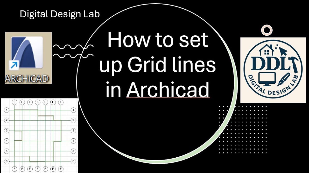 How to set up Grid lines in Archicad