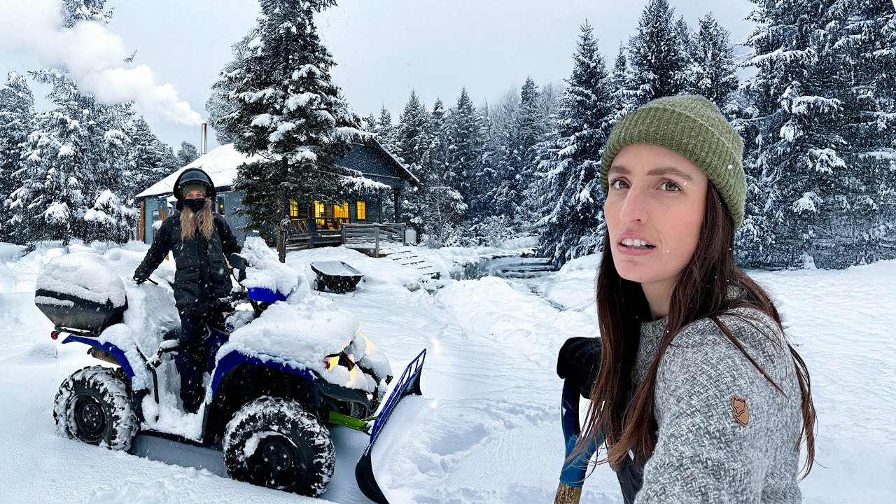 Snowed In! Winter Hits Off Grid Cabin in the Woods