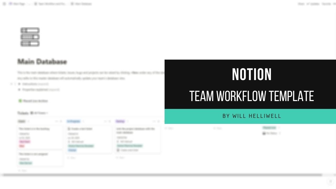 Notion Team Workflow Template Video