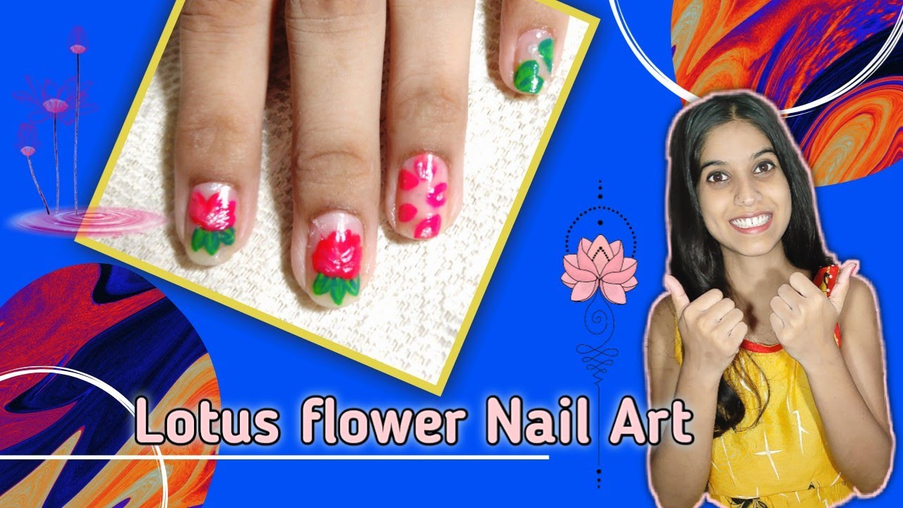 Lotus Nail Art Tutorial | Nail Art In Hindi | Let's Nailedit |