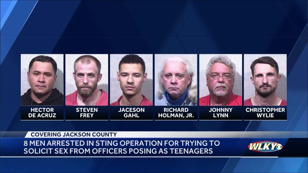 8 men arrested during Jackson County human trafficking/pedophile sting using underage decoys