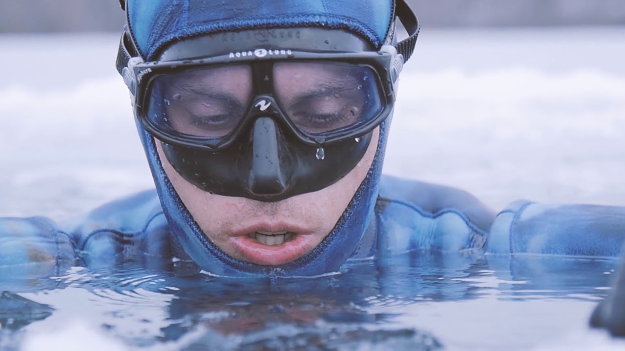 Ice freediving - Barbora v severních Čechách
