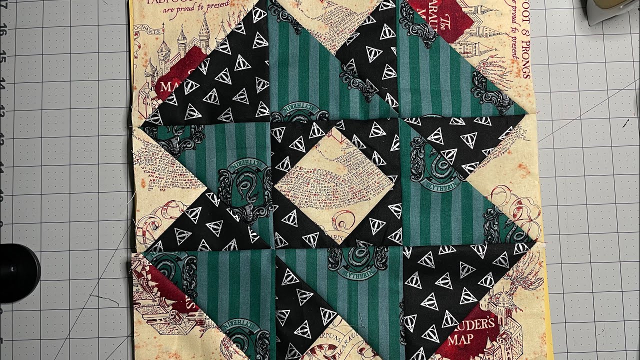 Air castle variation Harry Potter quilt block tutorial