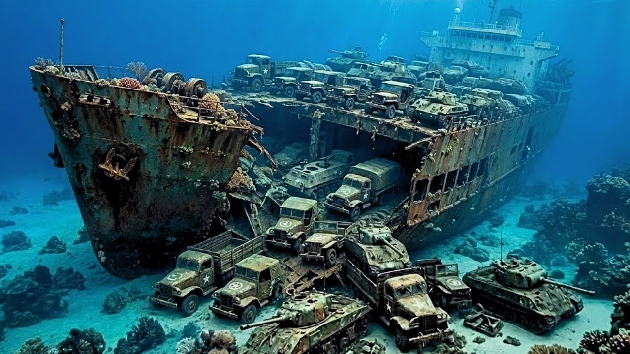 Sunken WWII Cargo Ship Discovered With Intact Military Vehicles