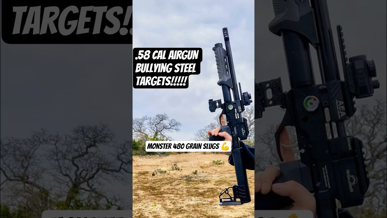 AEA MEGALODON .58 CAL PUMP ACTION PCP AIRGUN VS STEEL TARGETS! WITH TPP 480 GRAIN SLUGS! 🤯