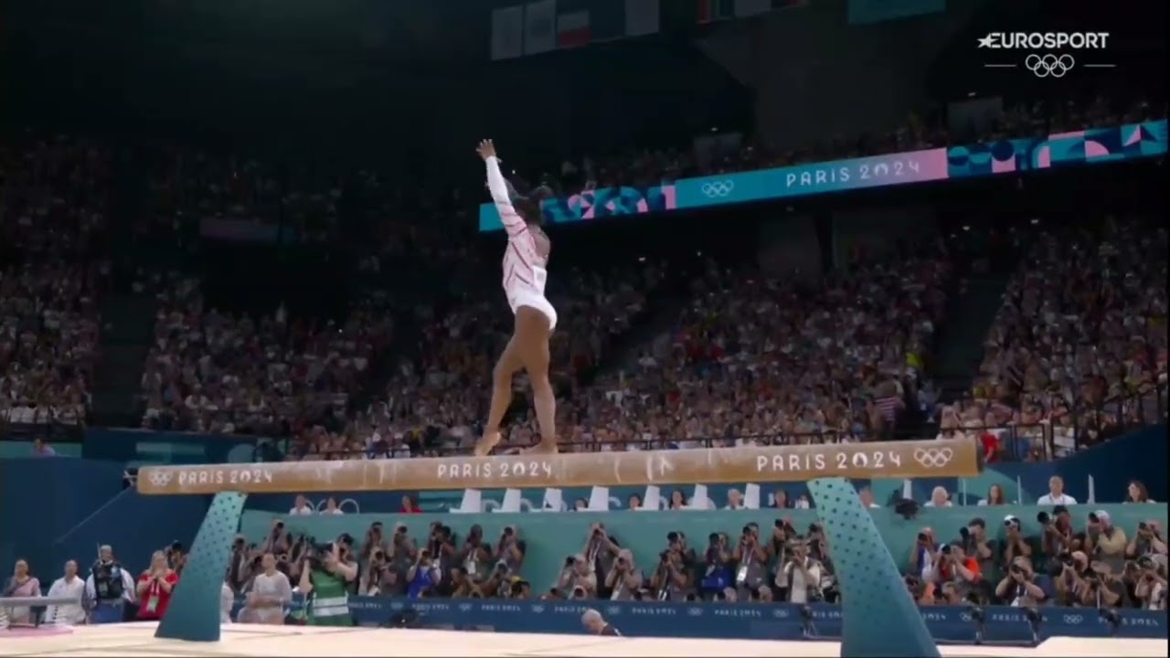 Simone Biles Beam Team Final 2024 Olympics
