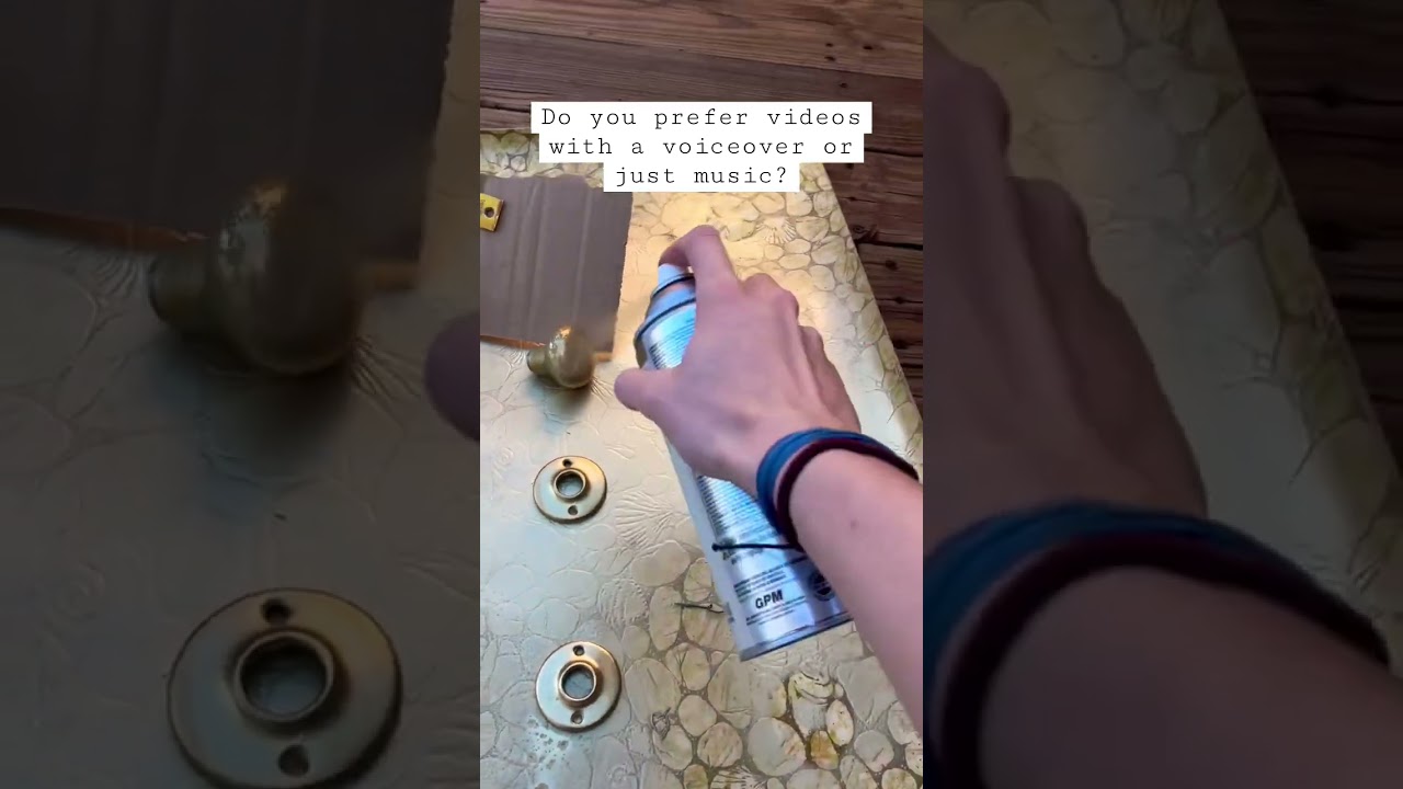 I SPRAY PAINTED EVERYTHING🏅😅updating door handles on a BUDGET #diy #spray #paint #shortsfeed #gold