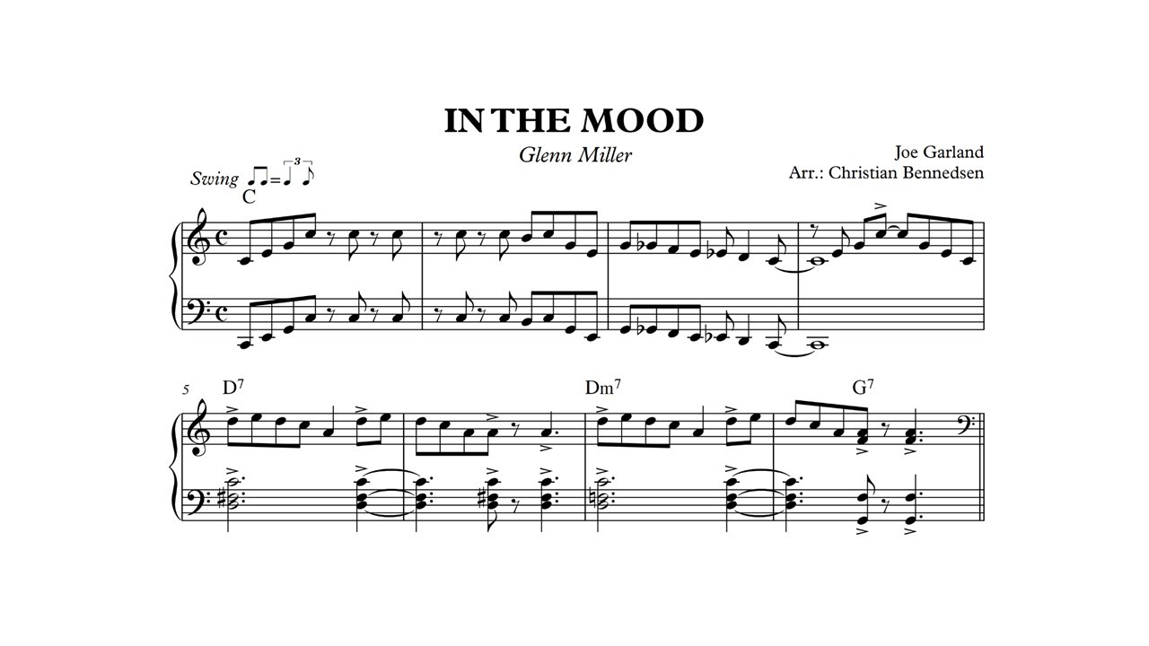 In The Mood - Piano