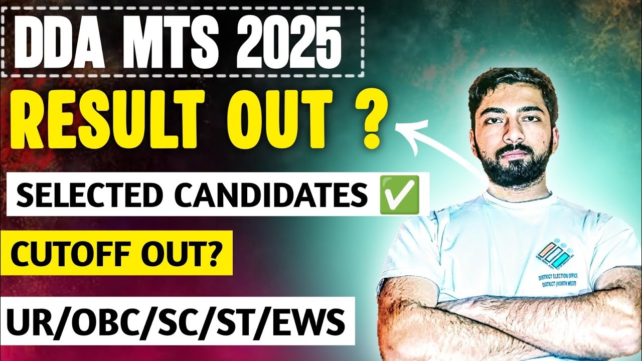 🚨 DDA MTS RESULT OUT! | Check Selection List & Cut-Off Now
