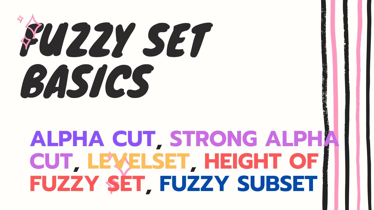 FUZZY SET BASICS|| ALPHA CUT|| STRONG ALPHA CUT || LEVEL SET||FUZZY SUBSET ||HEIGHT OF A FUZZY SET