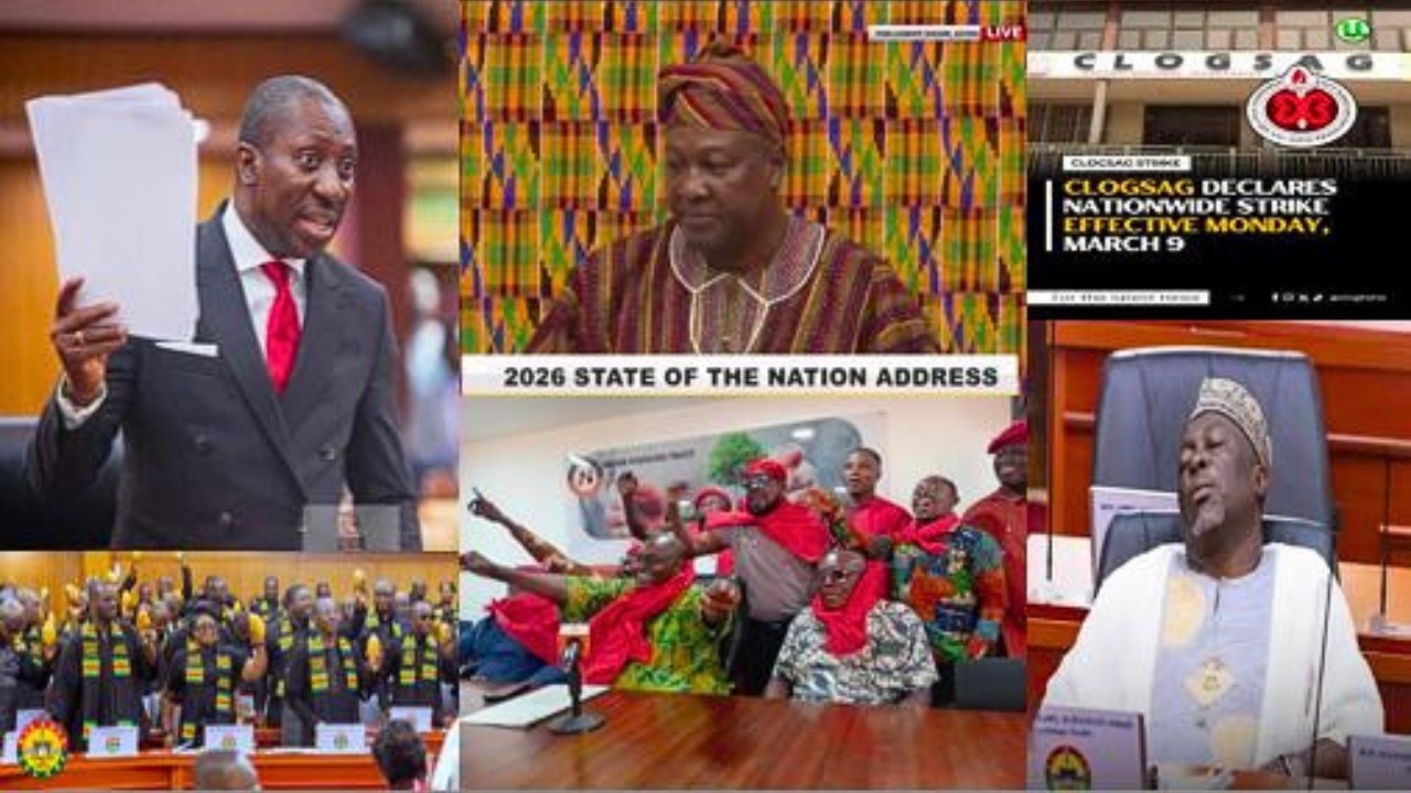 Minority Shakes Mahama on SONA as CLOGSAG Strikes Hard...Animguaseε ato Baba Jamal
