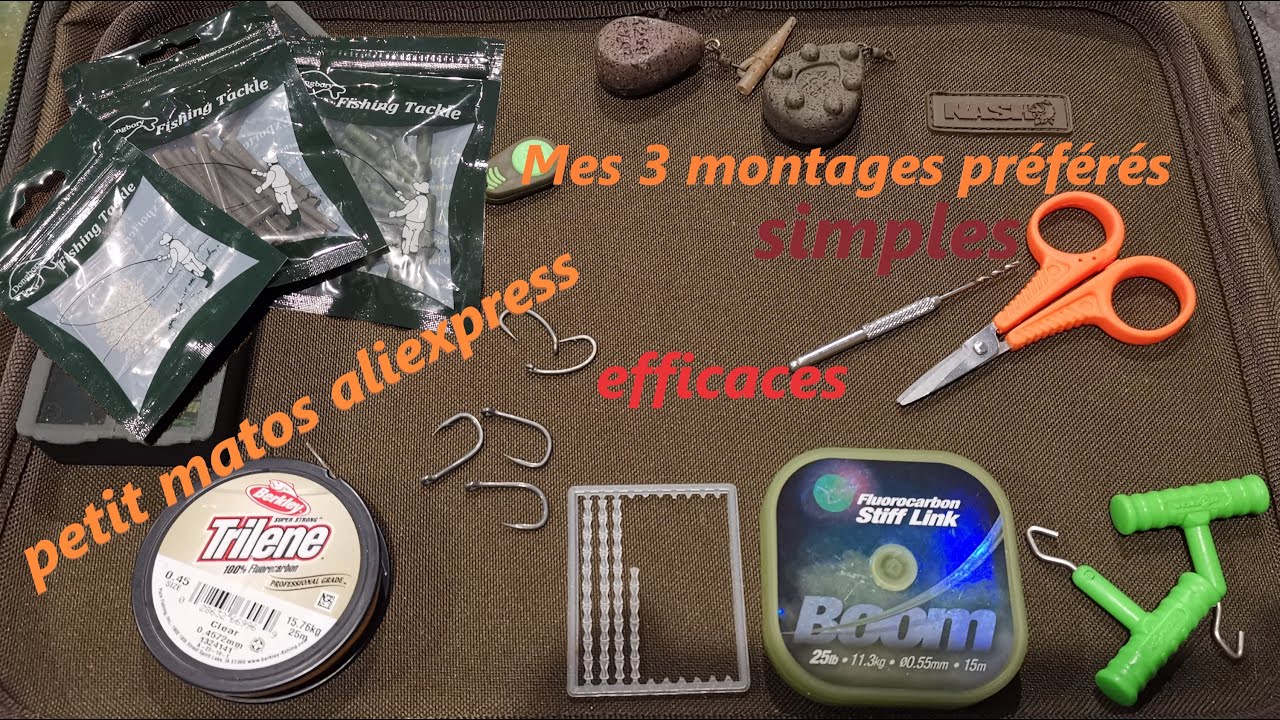 3 montages facile pour la carpe de A à Z(chod rig…)+petit produit aliexpress