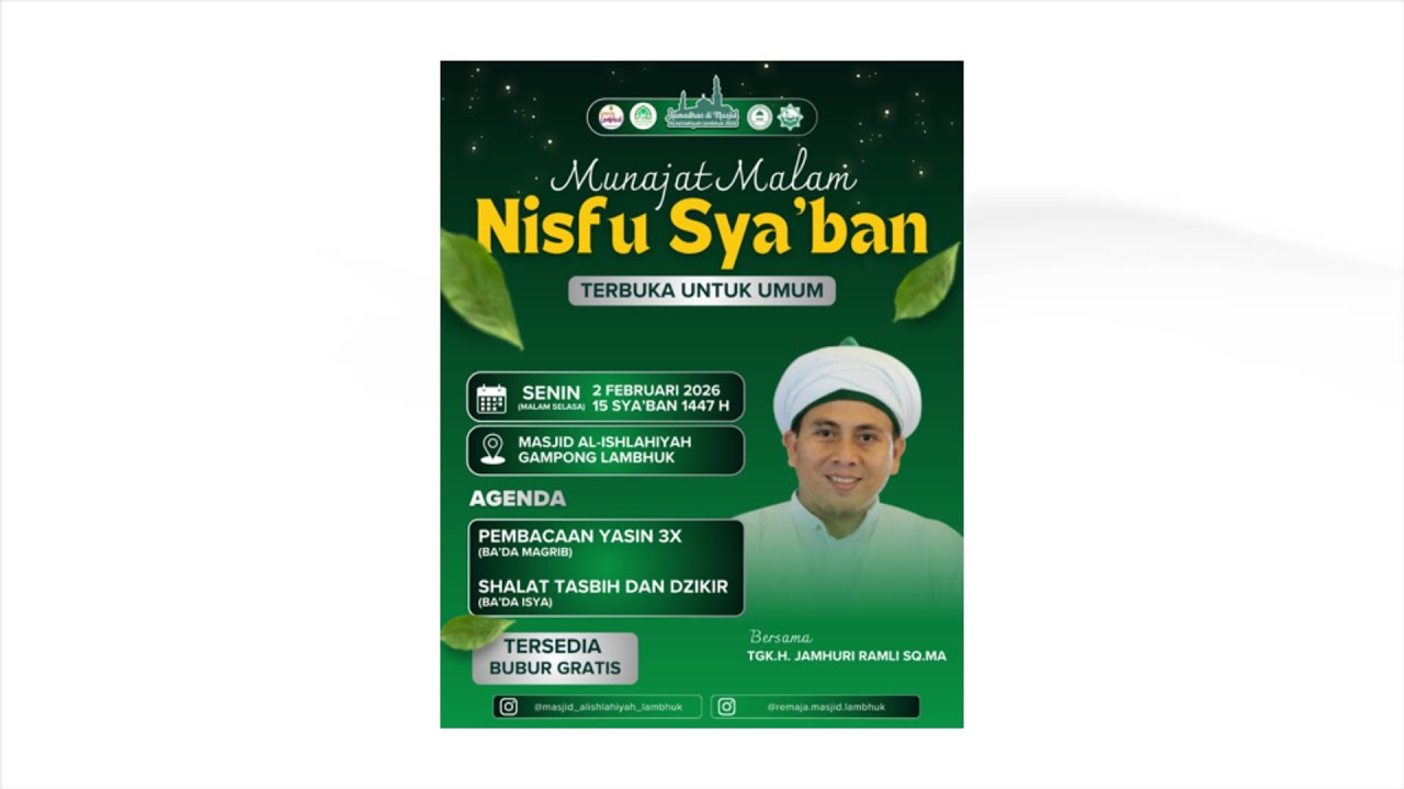 🔴Live Streaming Munajat Malam Nisfu Sya'ban