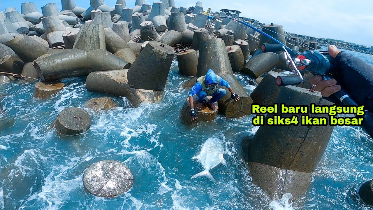 Pertama kali cobain reel bait casting buat mancing ikan besar muara