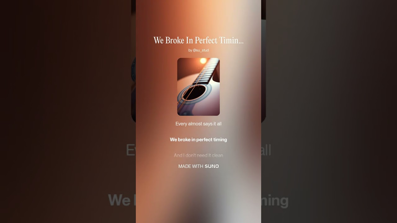 We Broke In Perfect Timing