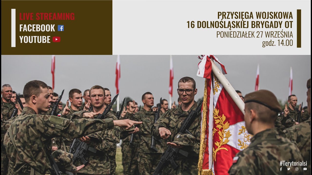 PRZYSIĘGA WOJSKOWA 16 DOLNOŚLĄSKIEJ BRYGADY OBRONY TERYTORIALNEJ