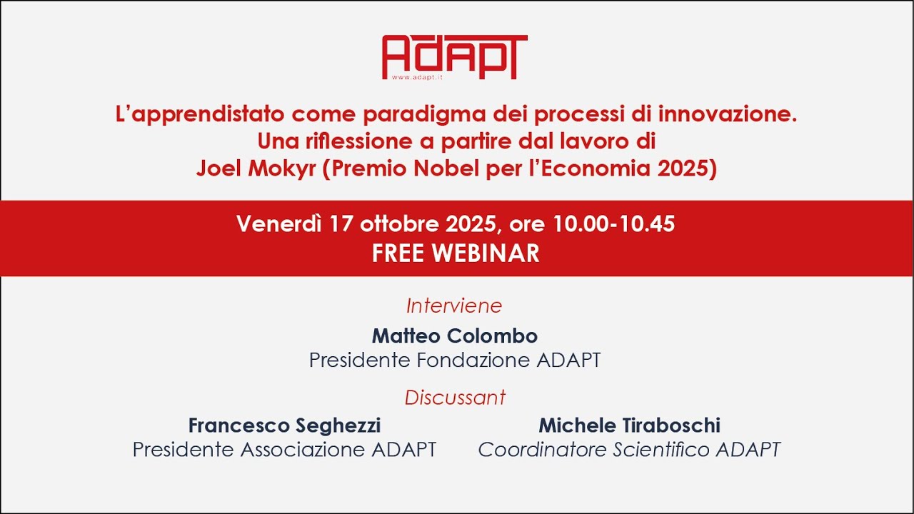 L’apprendistato come paradigma dei processi di innovazione. Una riflessione a partire da Joel Mokyr.