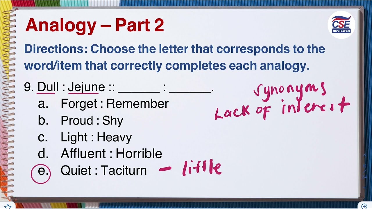 Analogy | Part 2 | Civil Service Exam