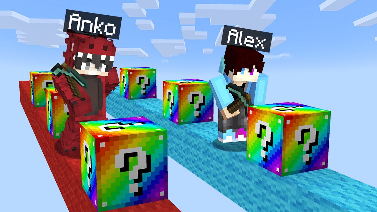 Super Lucky Block Race Tegen Alex