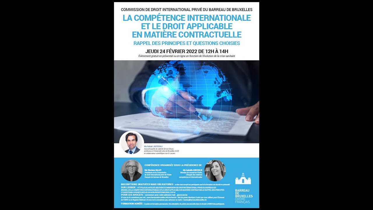 La compétence internationale et le droit applicable en matière contractuelle