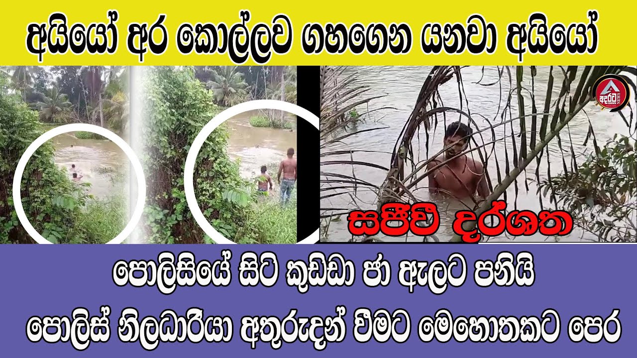 Jaela police/අයියෝ අර කොල්ලා ගහගෙන යනවා /පොලිස් තරුණයා අතුරුදන් වීමට මොහොතකට පෙර/ජාඇලට පැන්න කුඩිඩා