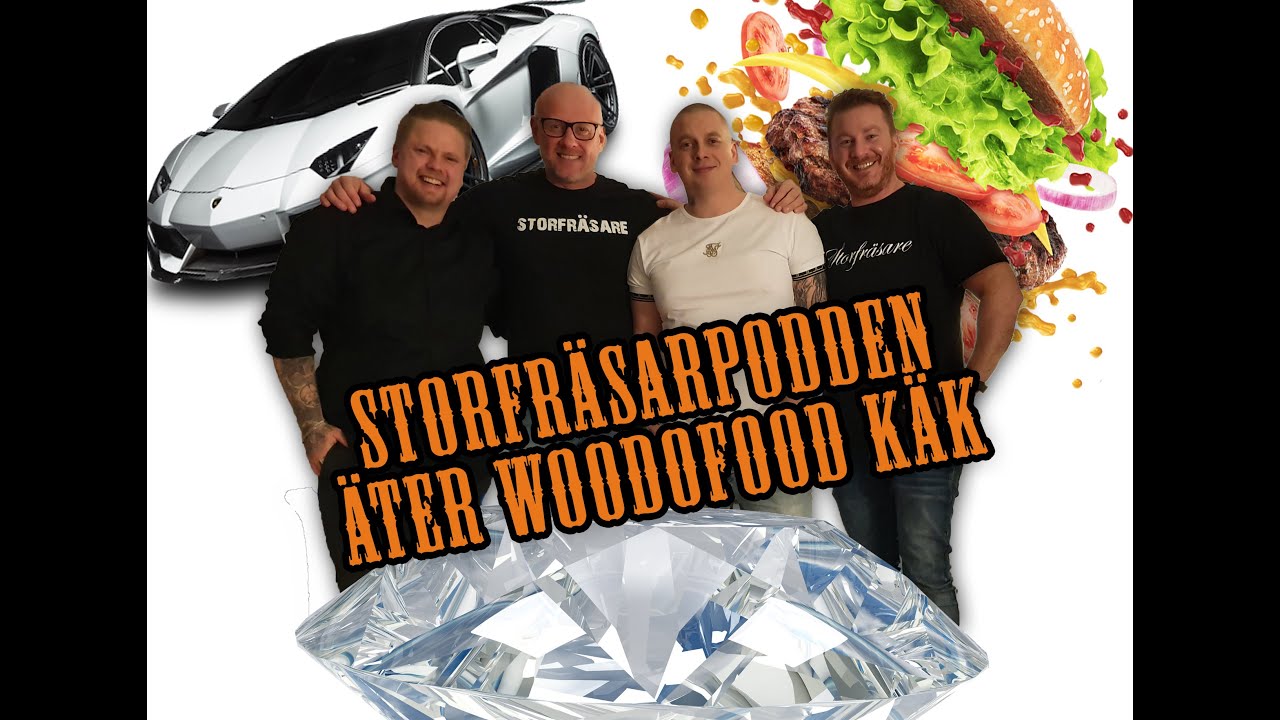 Storfräsarpodden äter Woodofood käk - Försök att inte skratta