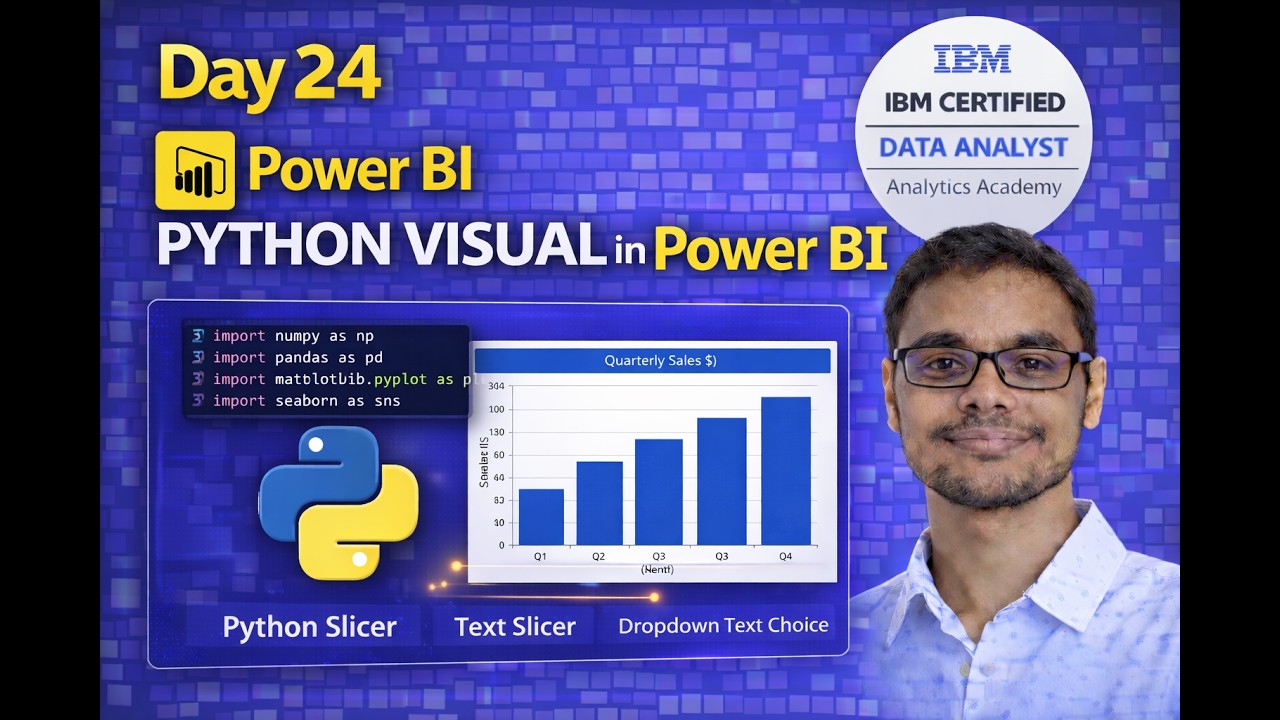 Day 24 🔥| Python Visual in Power BI |Complete 30 days Data Analytics Course| Analytics Academy